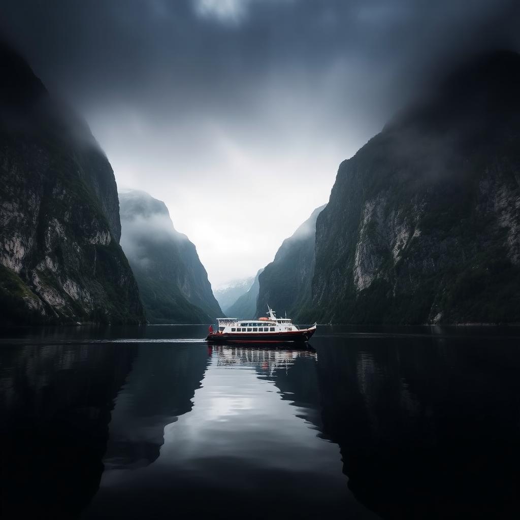 Lysefjord seen from a sightseeing boat