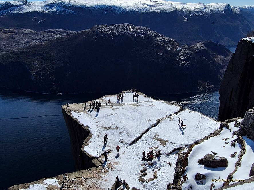 Preikestolen cliff above Lysefjord